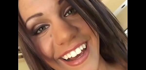  Darkhaired nympho Addison Rose looks very cute with mess on her face lost by her sex techer after riding his hard pole in cowgirl position
